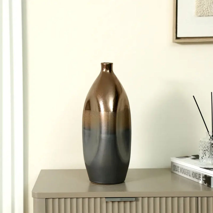Black and Gold Ceramic Vase Lina Home