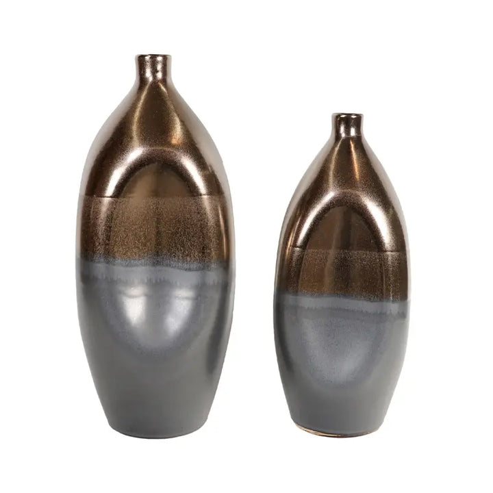 Black and Gold Ceramic Vase Lina Home