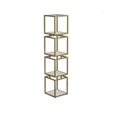 4 - Tier Square Display Unit Cream and Gold #NJ Home Interiors#