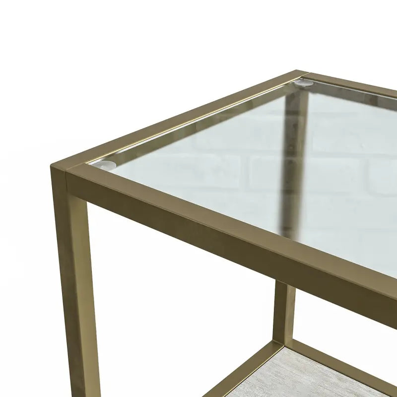 4 - Tier Square Display Unit Cream and Gold #NJ Home Interiors#