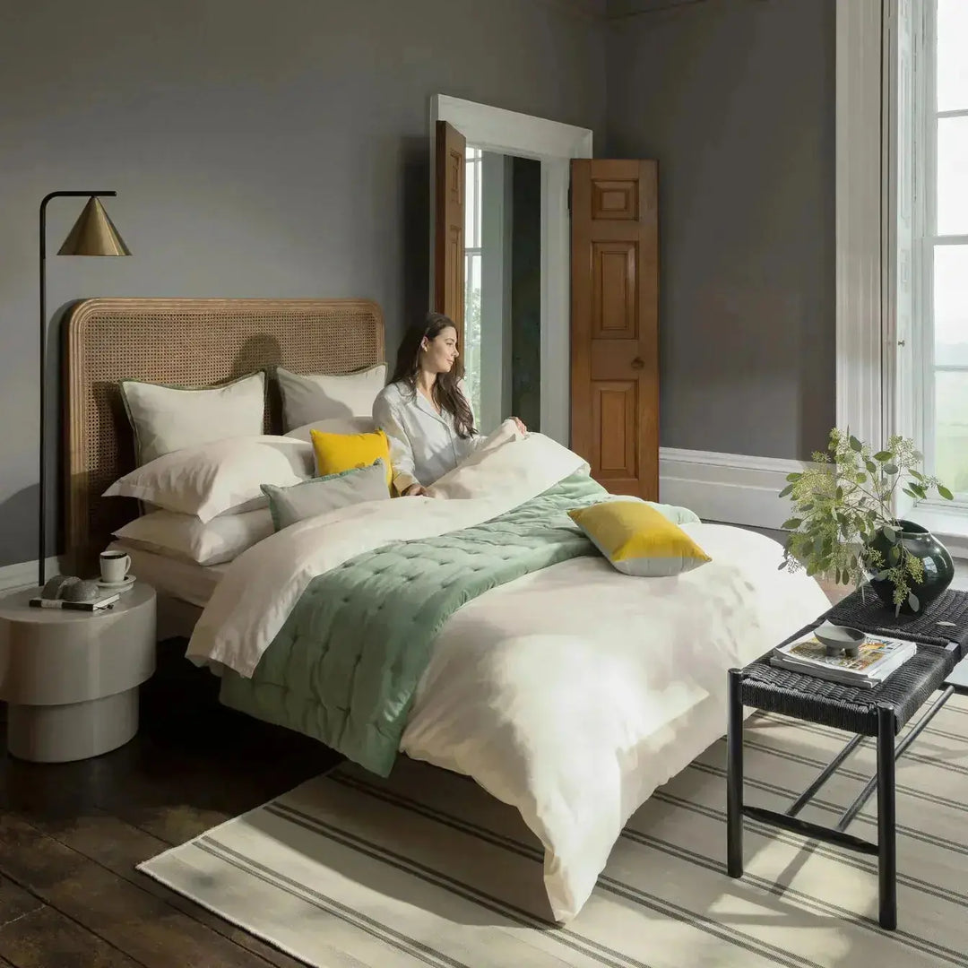 Christy 400 Thread Count Sateen Single Duvet Set Ivory CHRISTY LUX-HOM