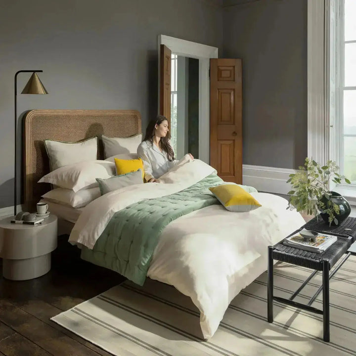 Christy 400 Thread Count Sateen Single Duvet Set Ivory CHRISTY LUX-HOM