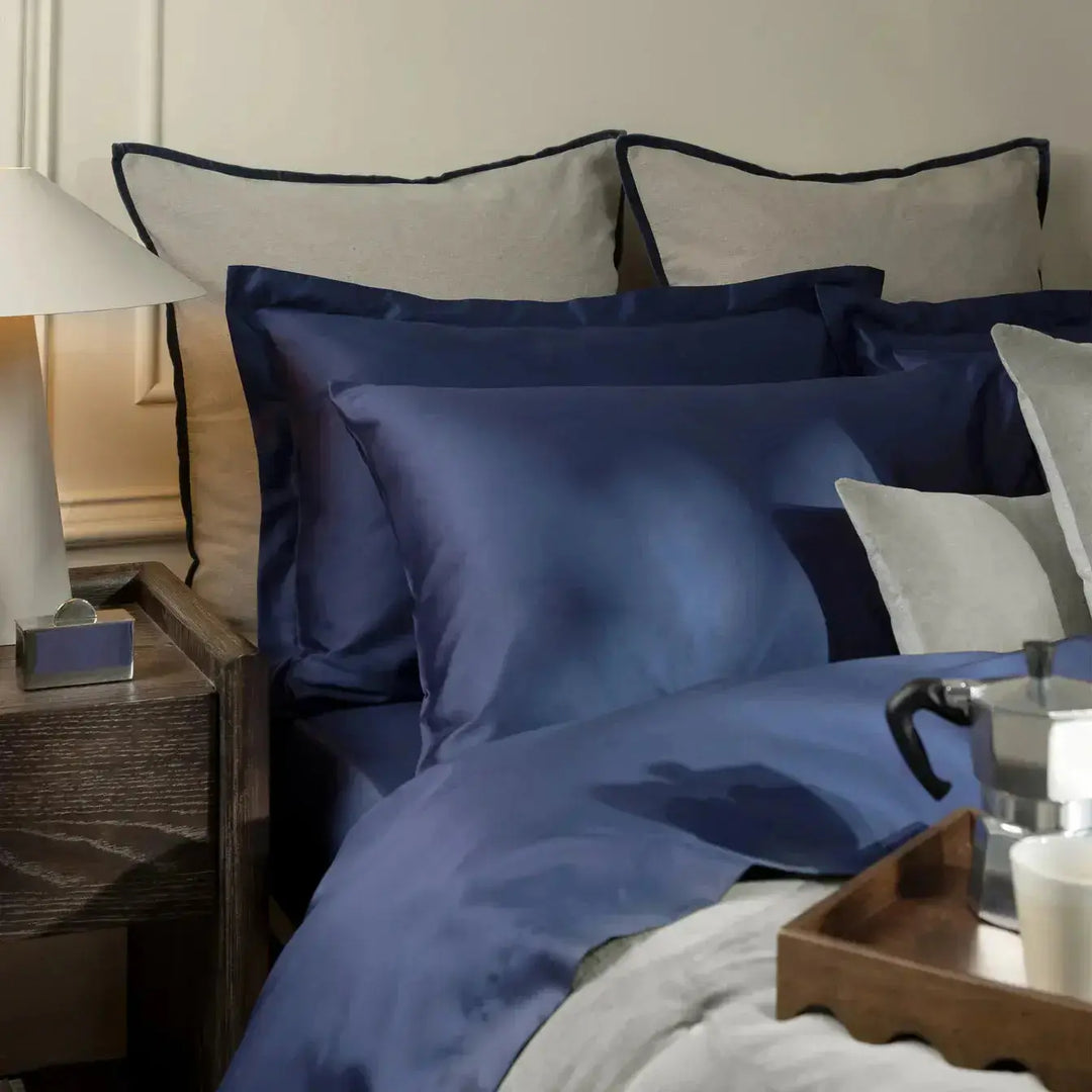 Christy 400 Thread Count Sateen Double Duvet Set Navy CHRISTY LUX-HOM