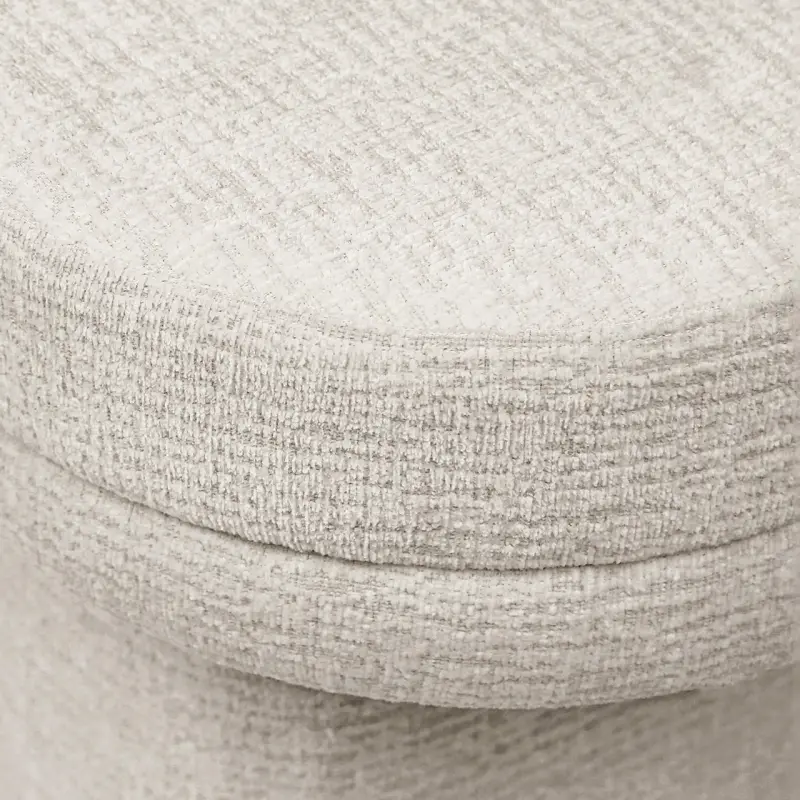 45cm Taupe Chenille Bench Lina Home