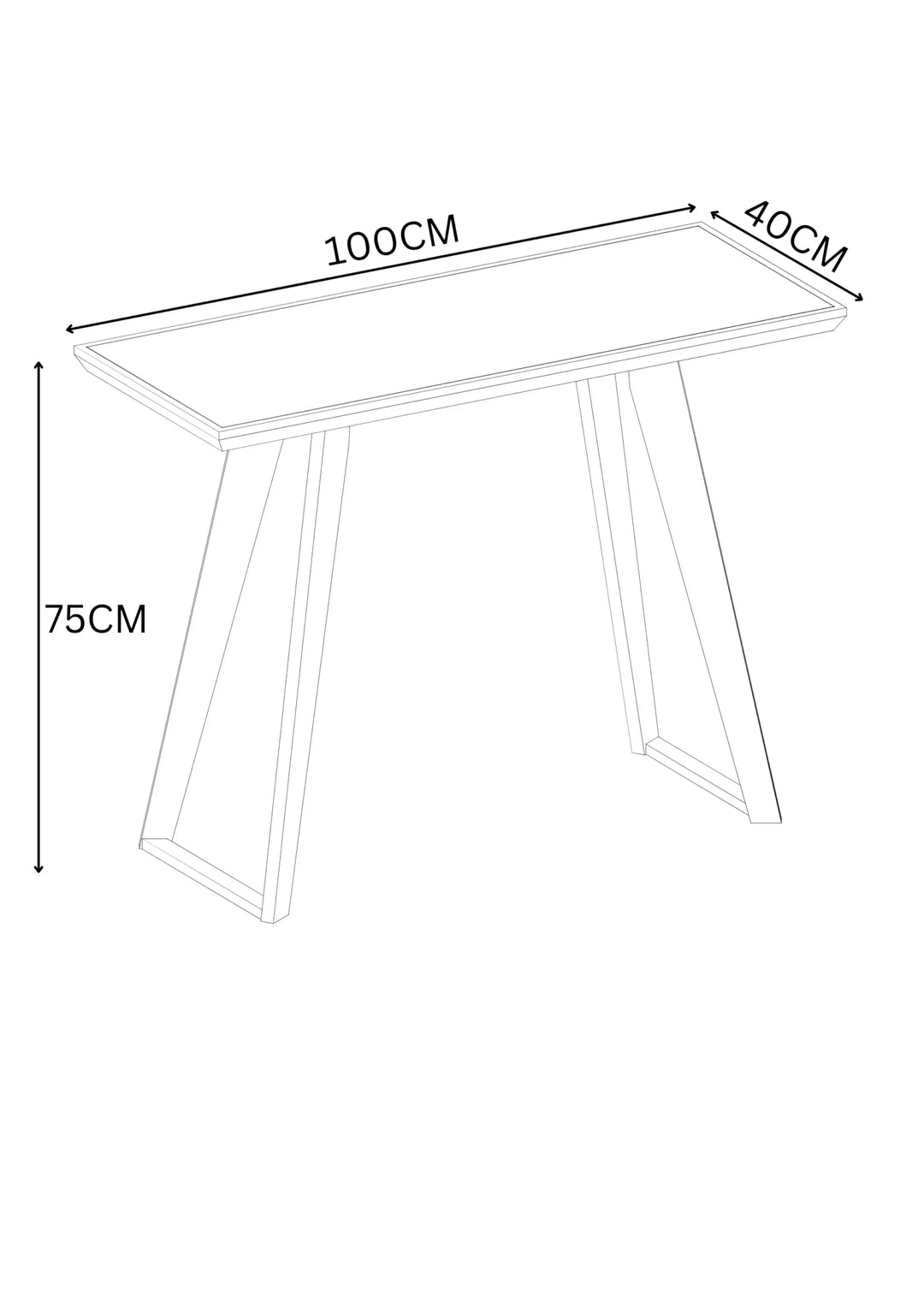 Sarento Grey Ceramic Console Table Torelli