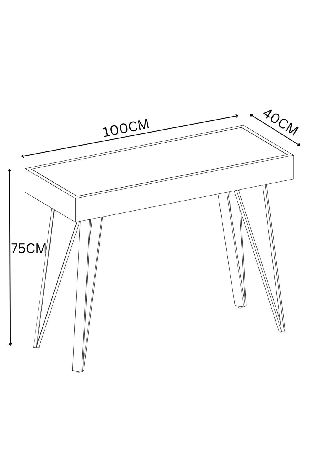Vitorn White Ceramic Console Table Torelli