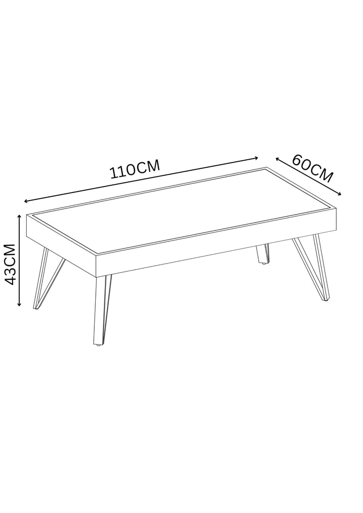 Vitorn White Ceramic Coffee Table Torelli