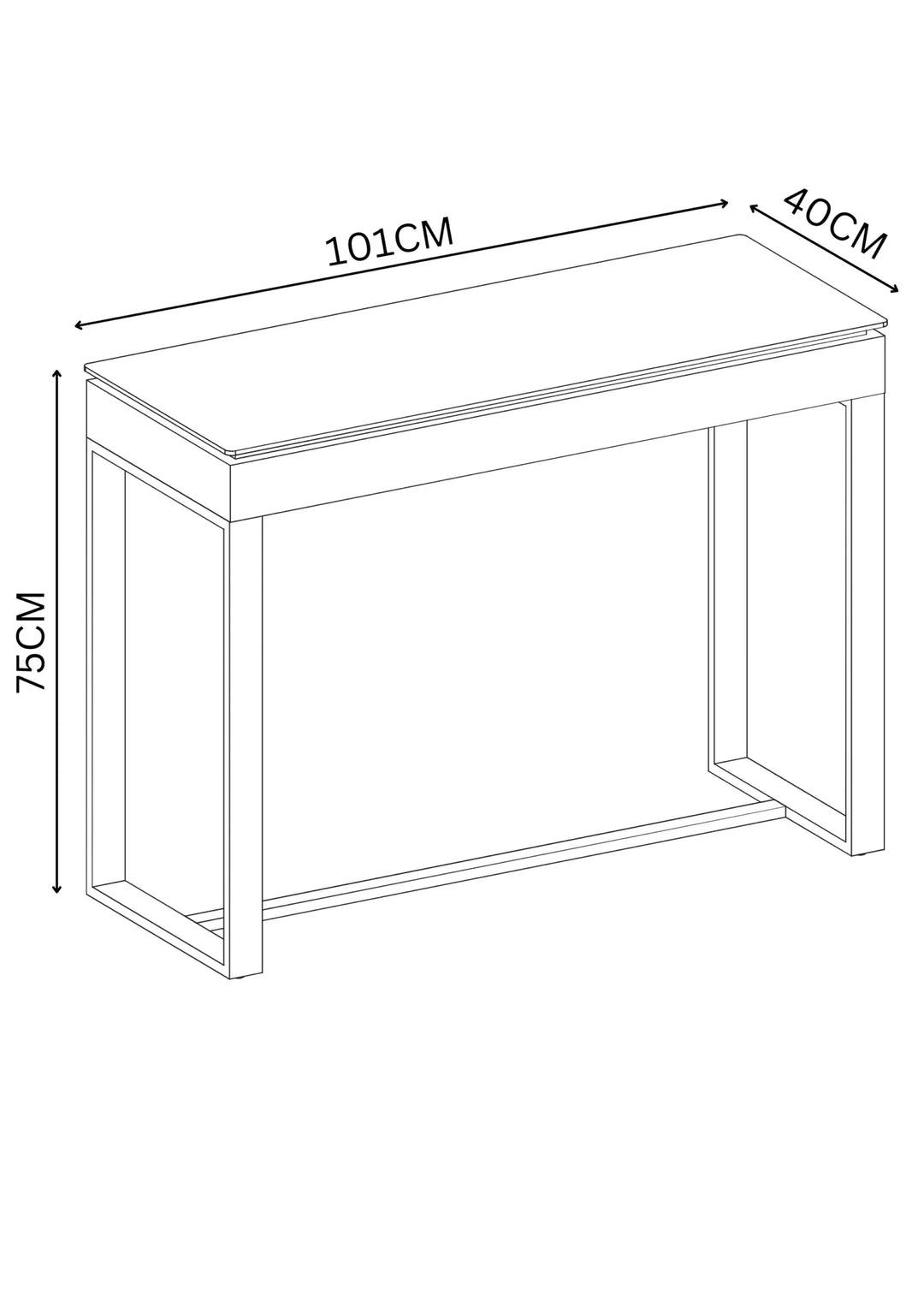 Monroe White Ceramic Console Table Torelli