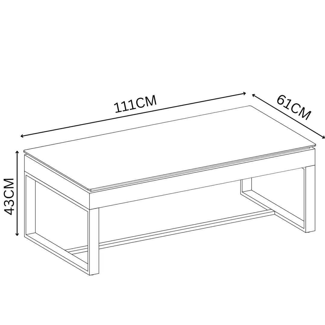 Monroe White Ceramic Coffee Table Torelli