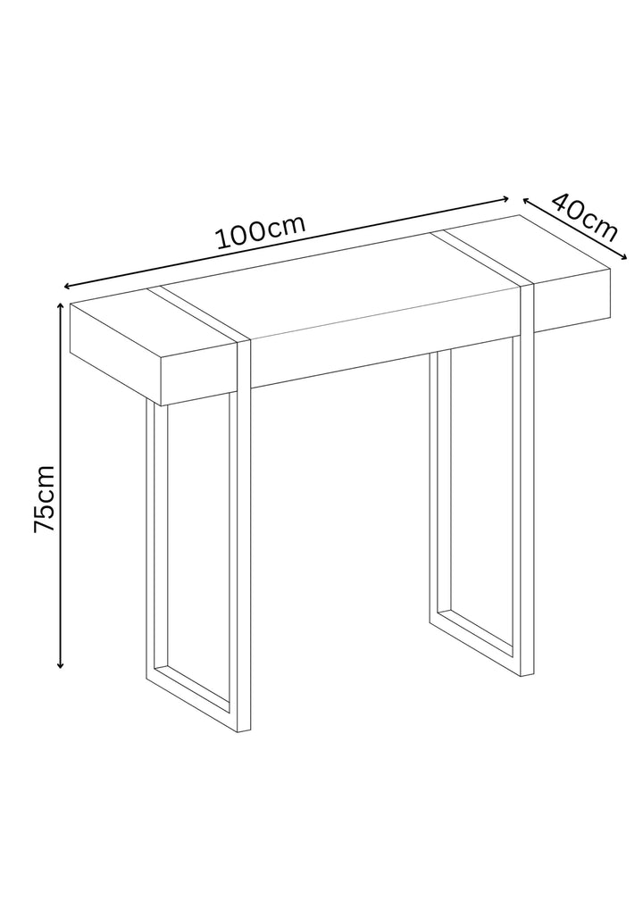Mona White Marble Effect Console Table Torelli