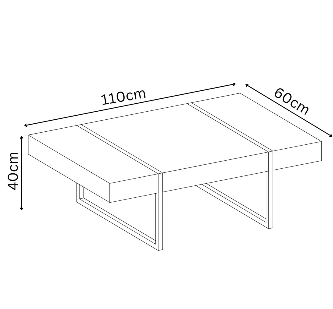 Mona White Marble Effect Coffee Table Torelli