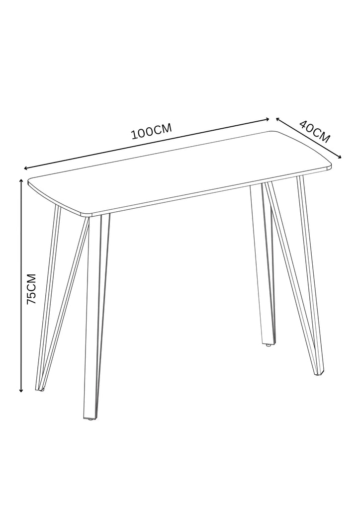 Silvera Grey Ceramic Console Table Torelli