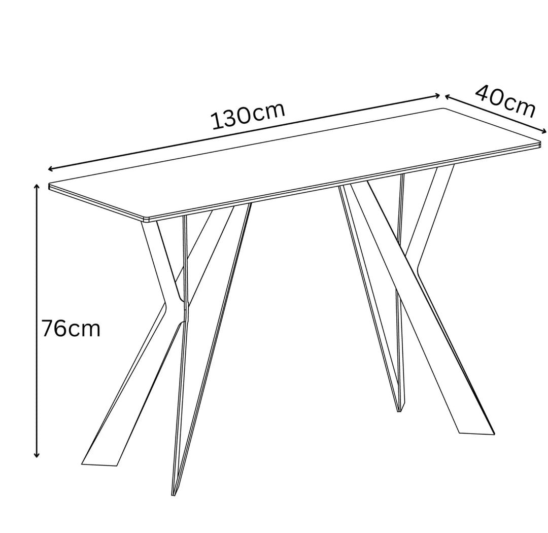 Marano Mid Grey Ceramic Console Table Torelli
