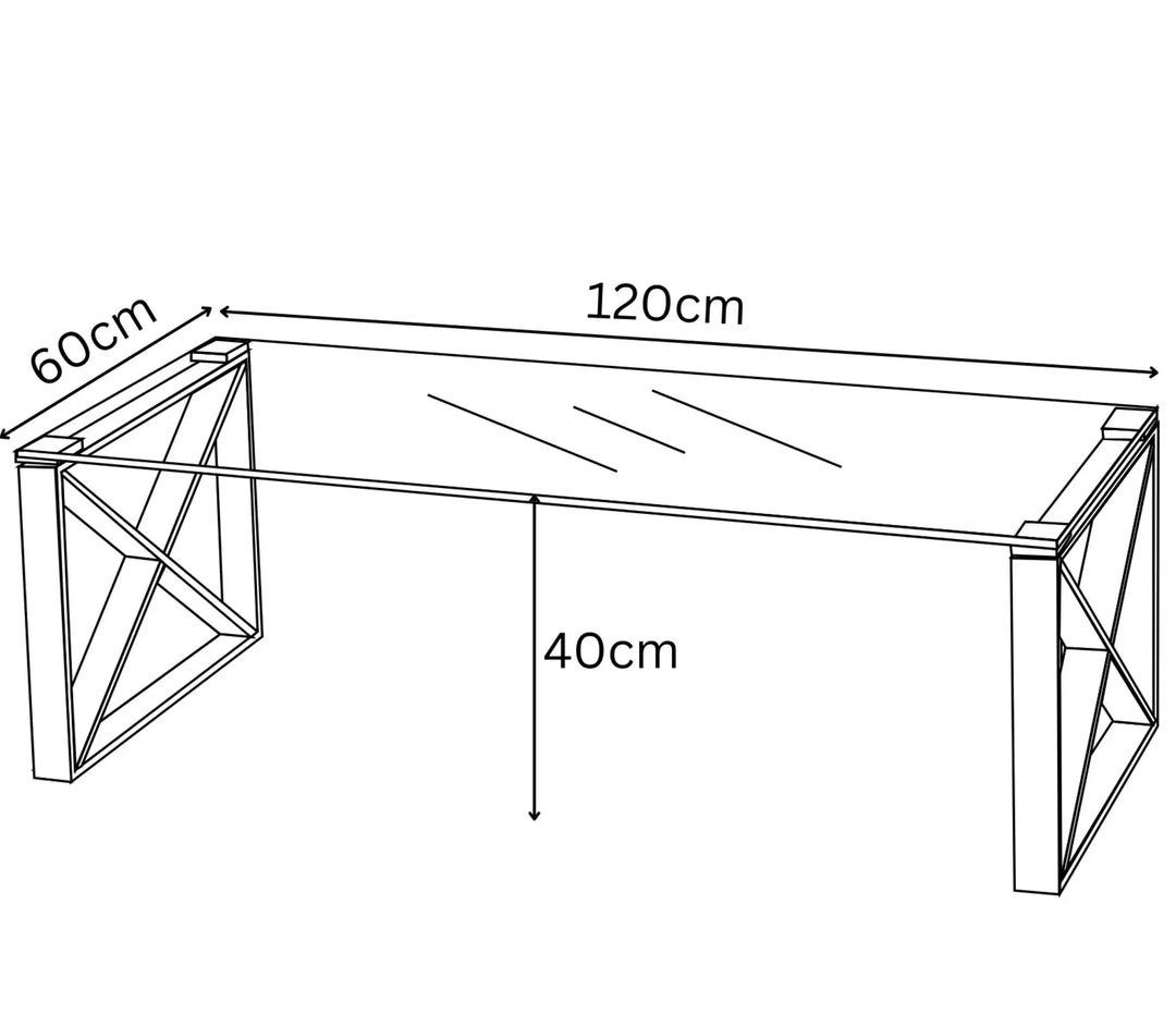 Maxin Clear Glass Coffee Table Torelli