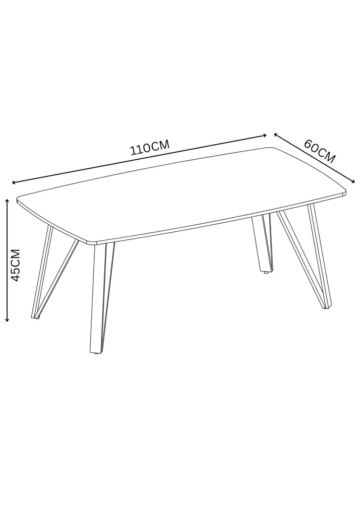 Silvera Grey Ceramic Coffee Table Torelli