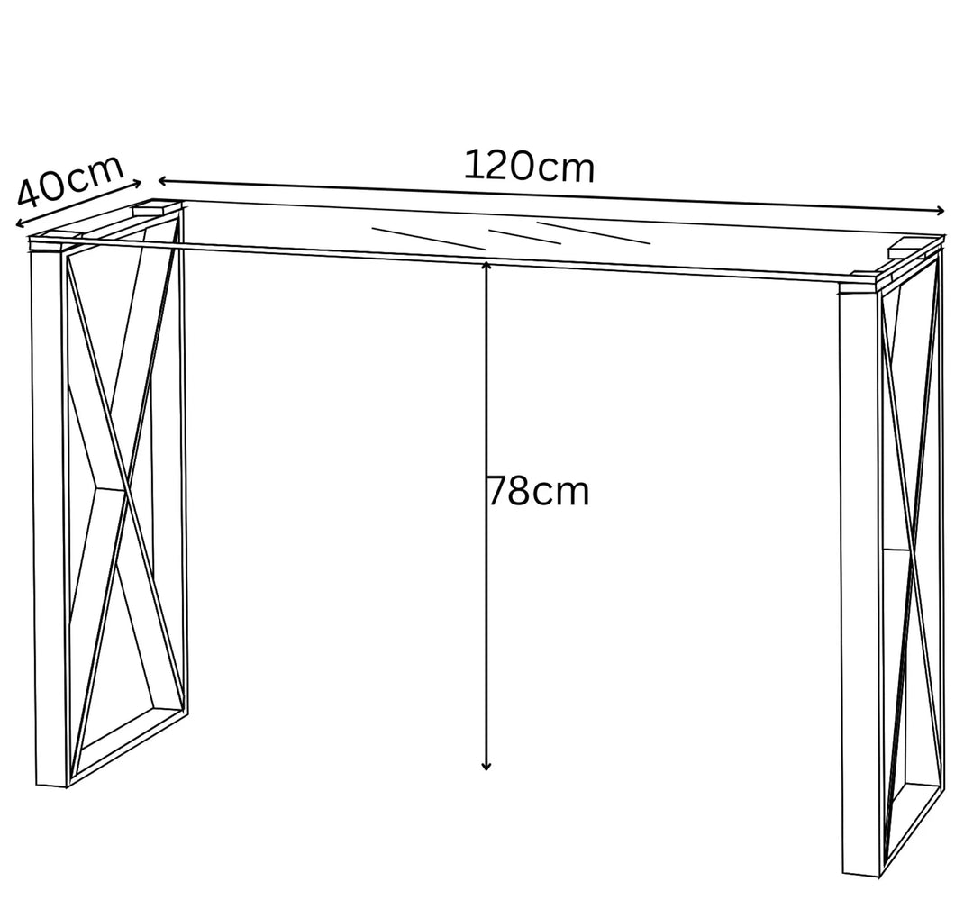 Maxin Clear Glass Console Table Torelli