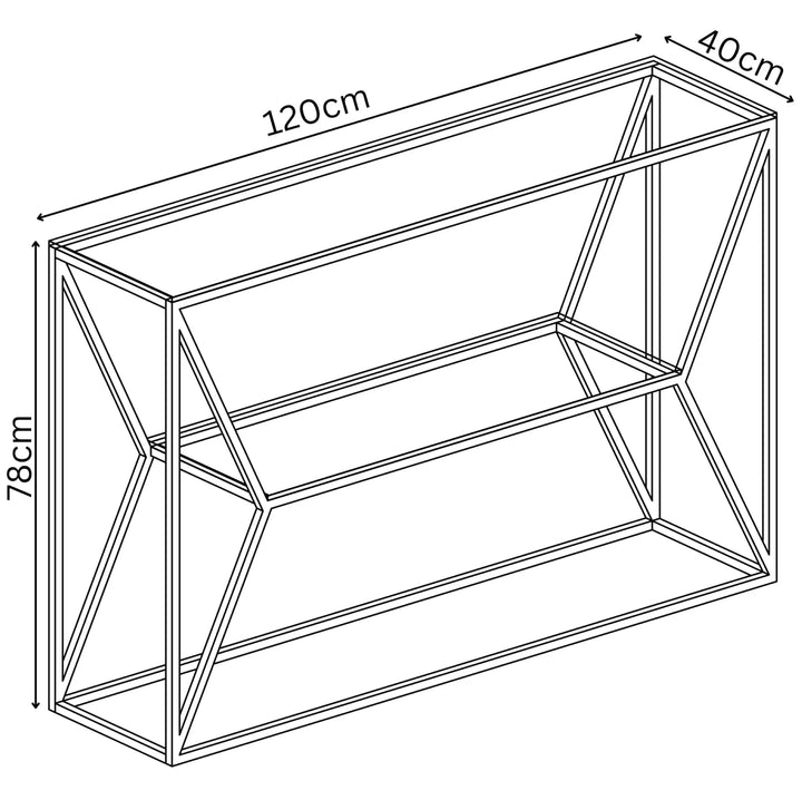 Mattia Clear Glass Console Table Torelli