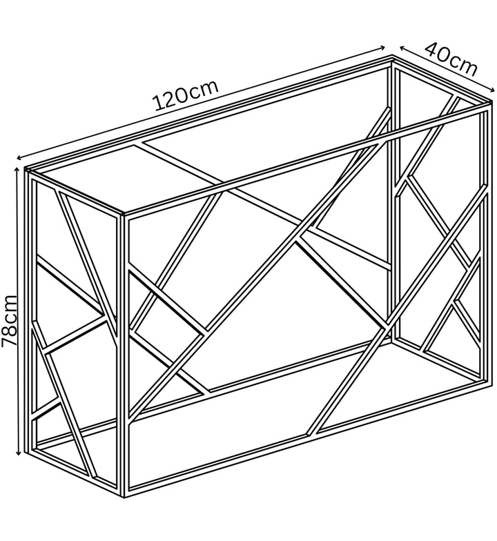 Kiveta Clear Glass Console Table Torelli