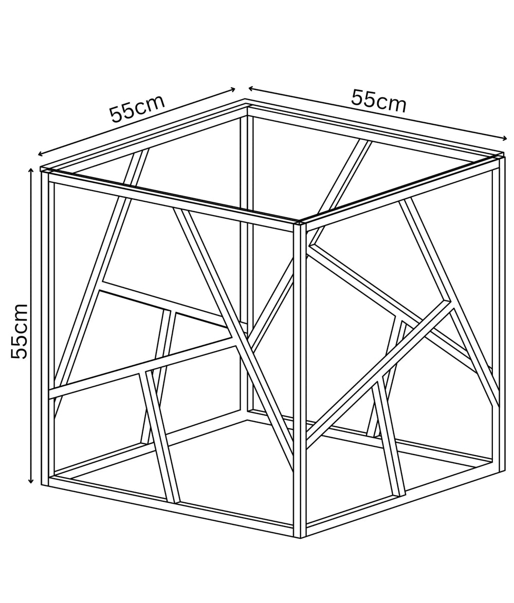 Kiveta Clear Glass Side Table Torelli