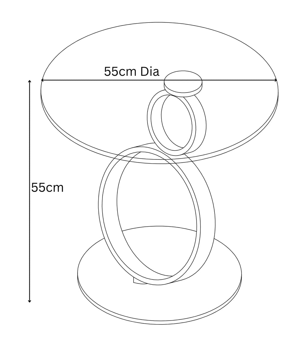 Octavia Clear Glass Side Table Torelli