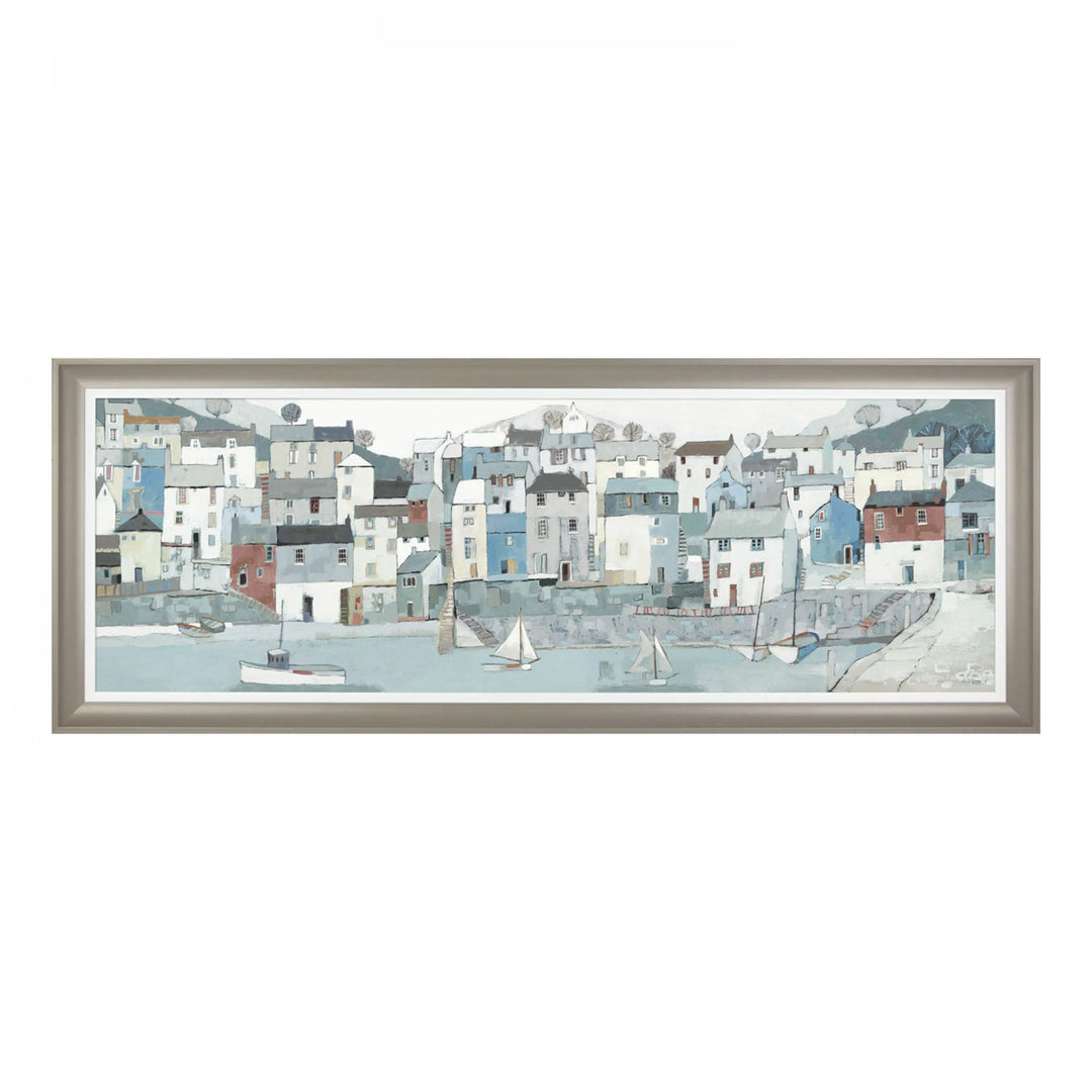 Shoreline Framed Canvas 1380x35x520mm Gallery Direct