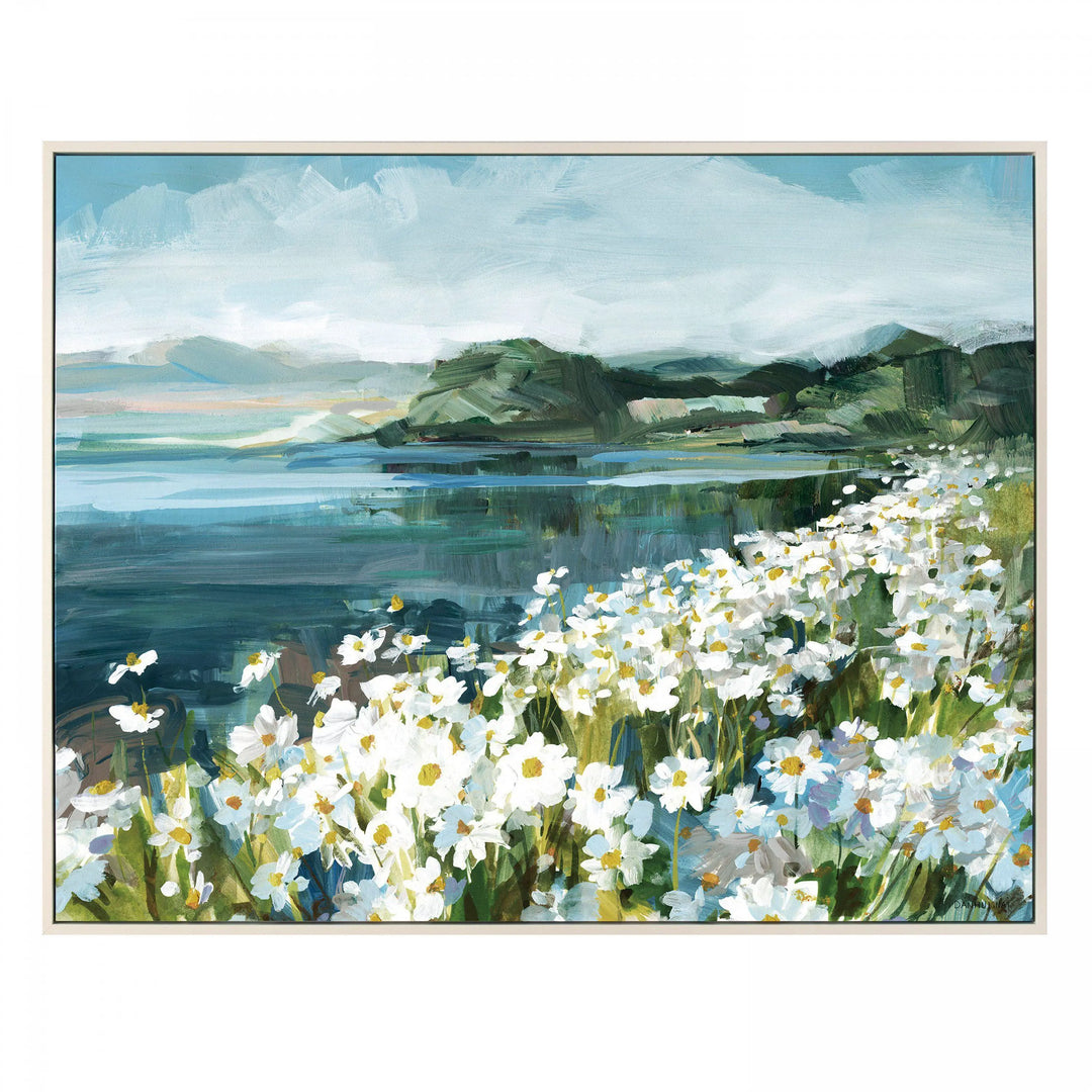 Wild Daisy Bay Framed Canvas 715x30x915mm Gallery Direct