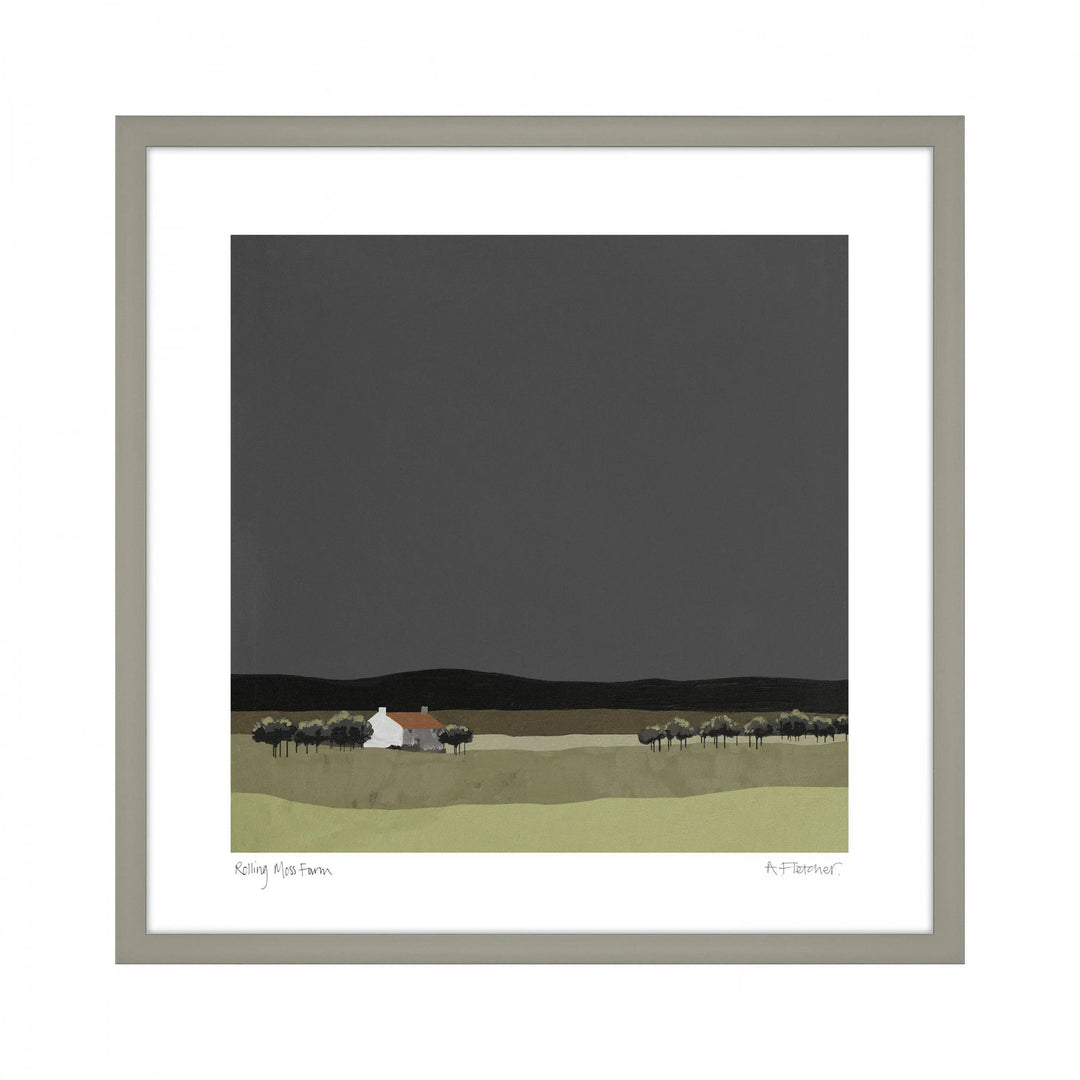 Rolling Moss Farm Framed Art 500x32x500mm Gallery Direct