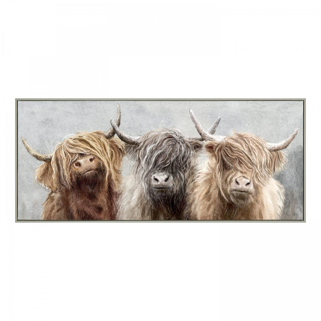 Three of a Kind Small Framed Canvas 820x28x350mm Gallery Direct