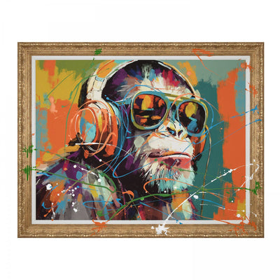 Chillin' Chimp Framed Canvas Gallery Direct