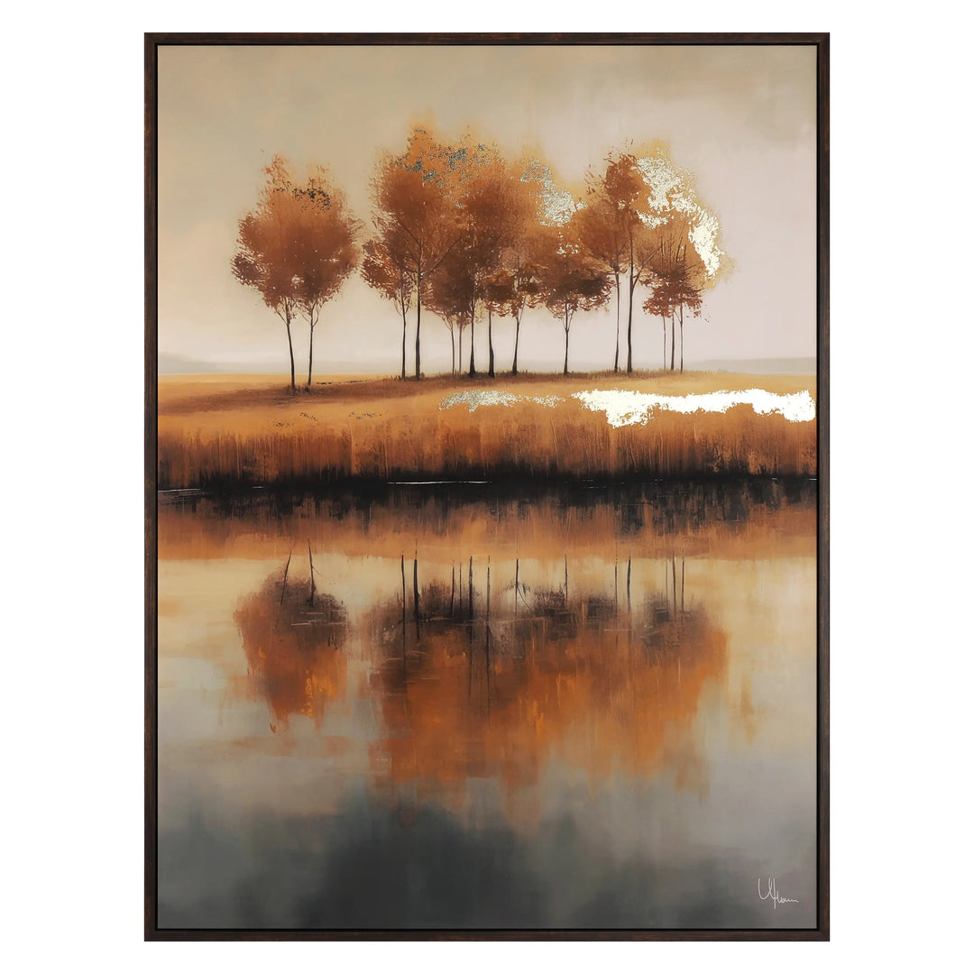 Golden Treeline Framed Canvas Gallery Direct
