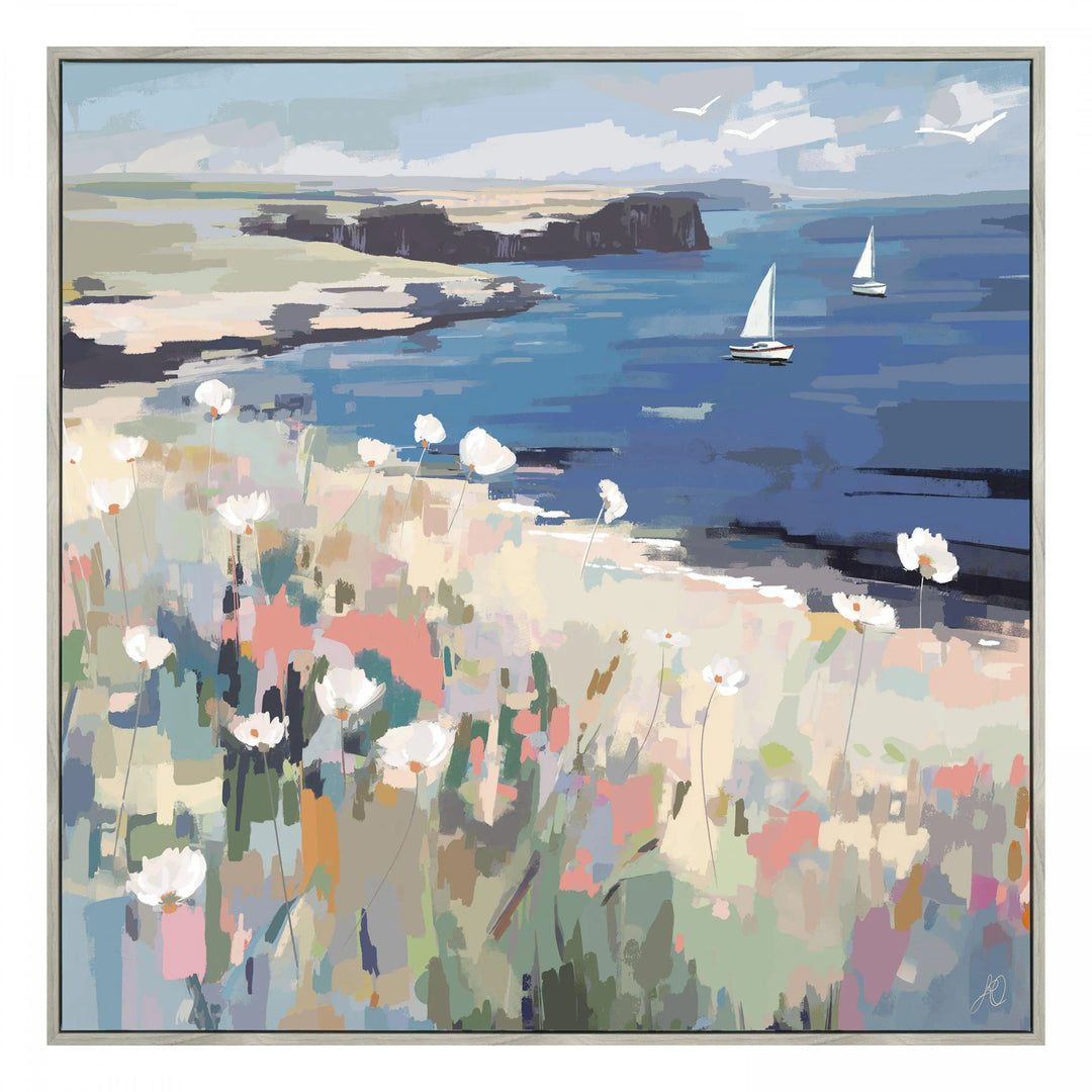 On the Breeze Framed Canvas 810x30x810mm Gallery Direct