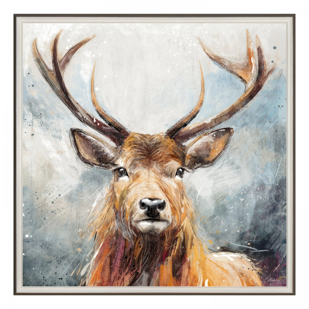 Looking On Framed Canvas 850x40x850mm Gallery Direct