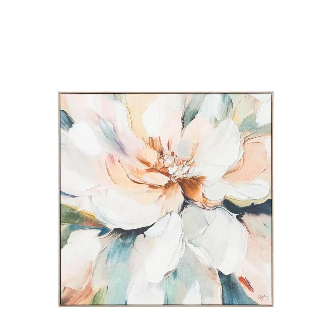Petal Poetry Framed Canvas 780x32x780mm Gallery Direct