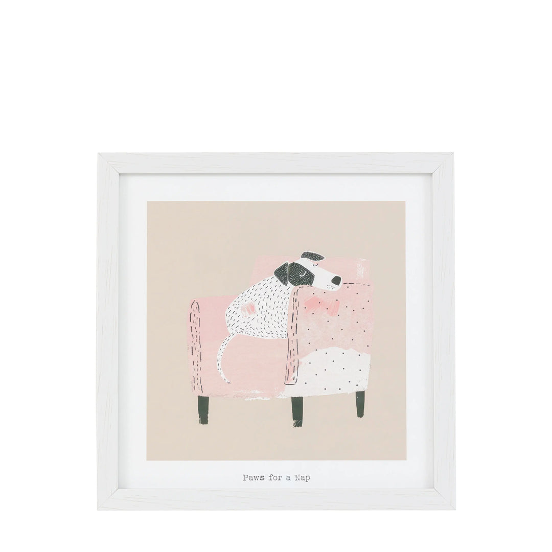 Paws For A Nap Framed Art 280x17x280mm Gallery Direct
