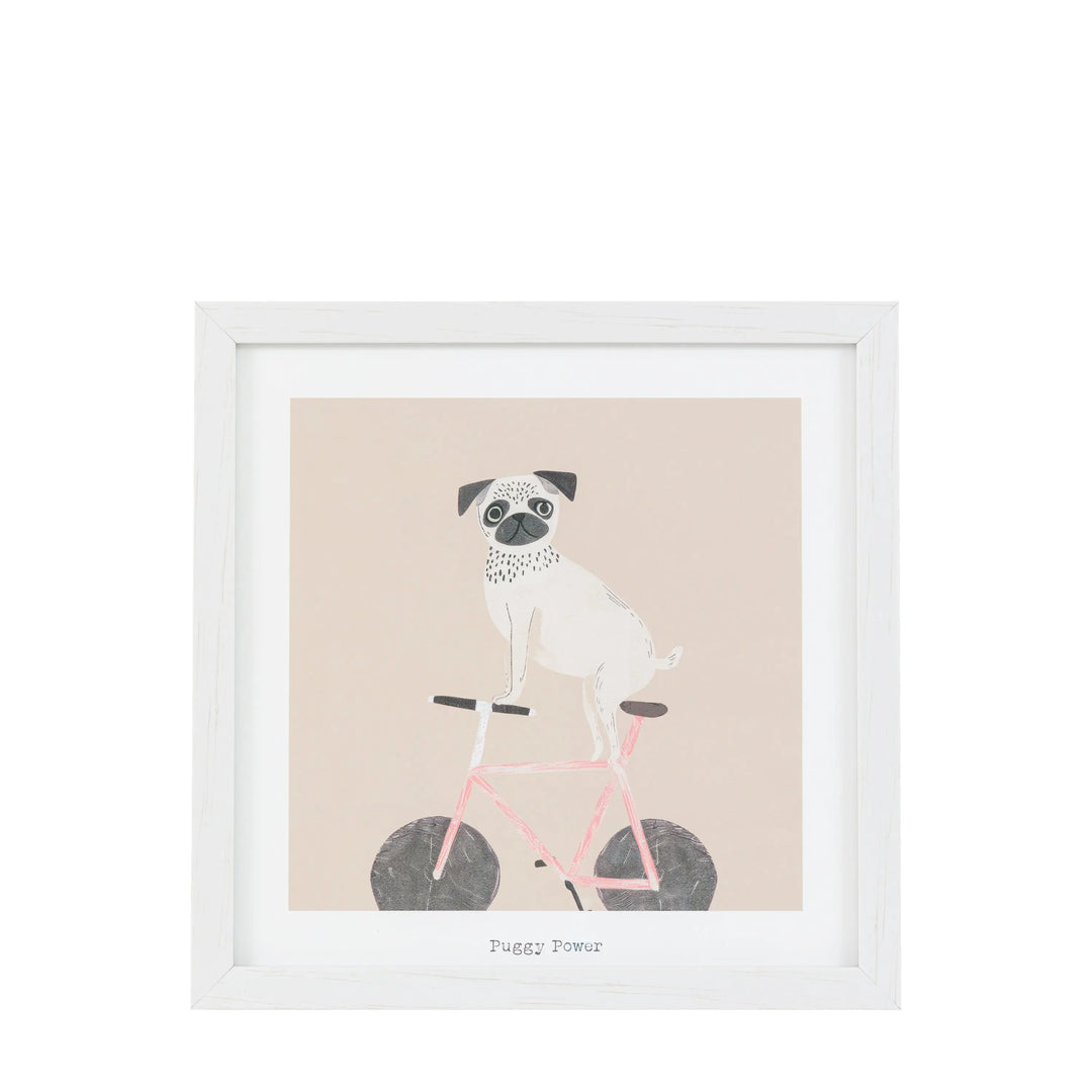 Puggy Power Framed Art 280x17x280mm Gallery Direct