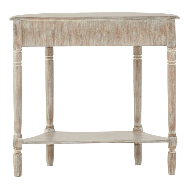 Harlow Natural Wash Pine Wood Half Moon Console Table with Drawer Studio 55