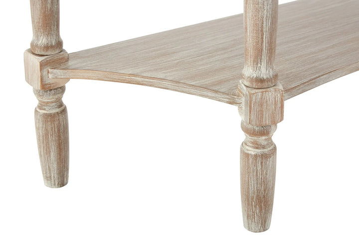 Harlow Natural Wash Pine Wood Half Moon Console Table with Drawer Studio 55