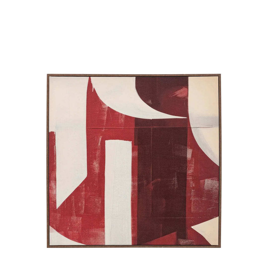 Ruby Abstract Framed Canvas 800x800mm Gallery Direct