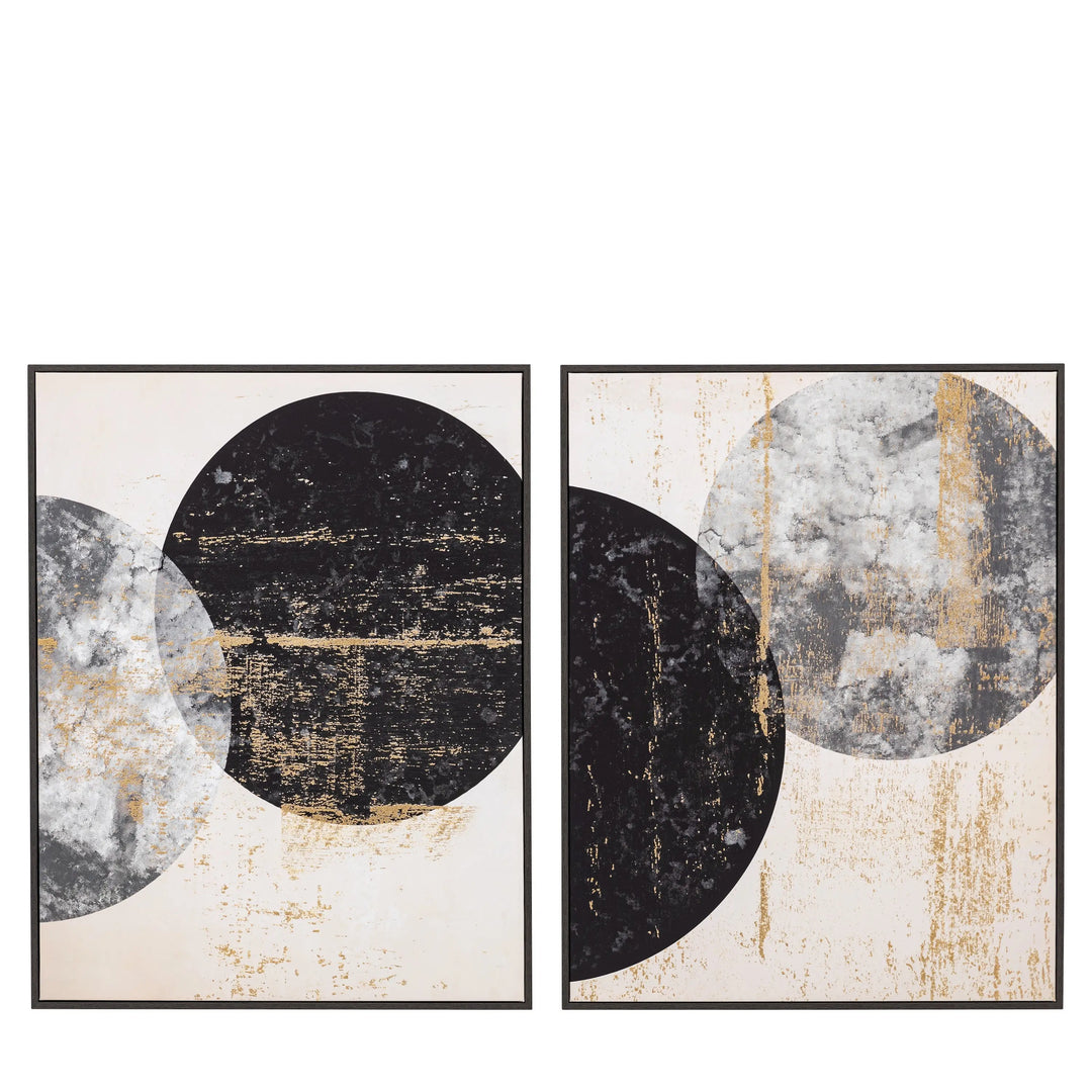 Orbit Framed Canvas Set of 2 Gallery Direct