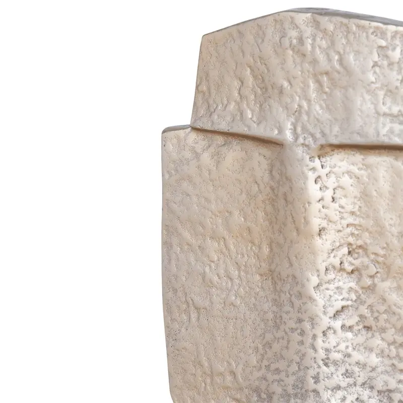 51.5cm Champagne Metal Face Sculpture Lina Home