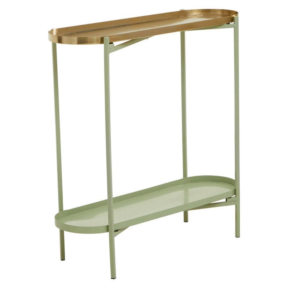 Sabria Green And Gold Iron Console Table Studio 55
