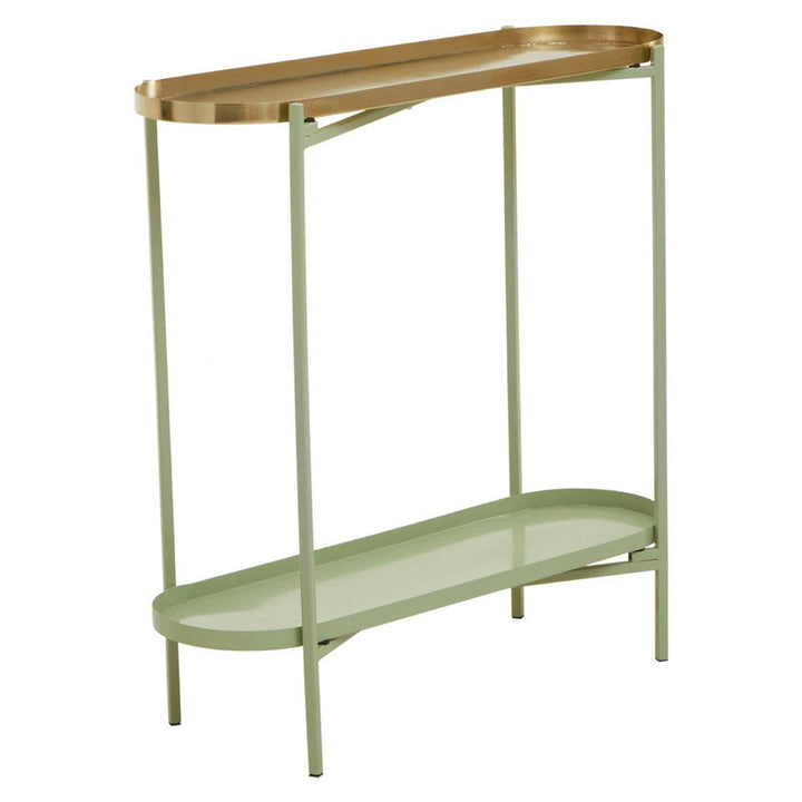 Sabria Green And Gold Iron Console Table Studio 55