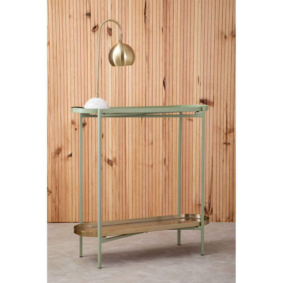 Sabria Green And Gold Iron Console Table Studio 55