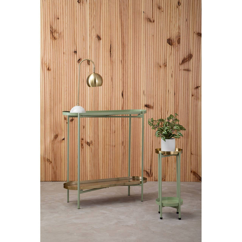 Sabria Green And Gold Iron Console Table Studio 55
