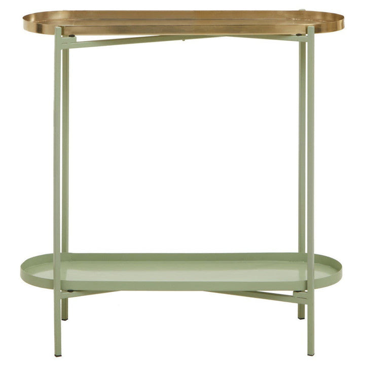 Sabria Green And Gold Iron Console Table Studio 55