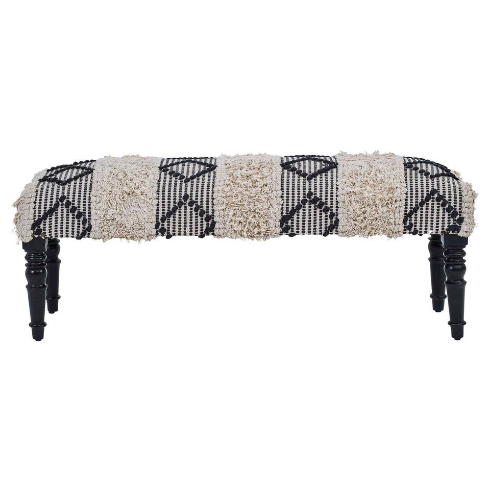 Cefeno Black And White Moroccan Bench Studio 55
