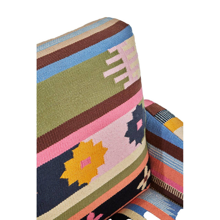 Cefeno Multi Coloured Fabric Chair With Mango Wood Legs Studio 55