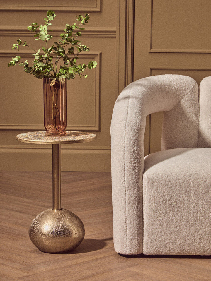 Inventro Mosaic Top Gold Finish Side Table Studio 55