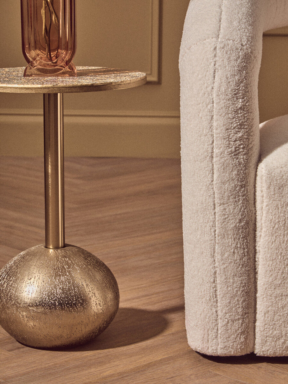 Inventro Mosaic Top Gold Finish Side Table Studio 55