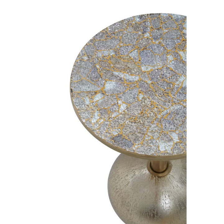 Inventro Mosaic Top Gold Finish Side Table Studio 55